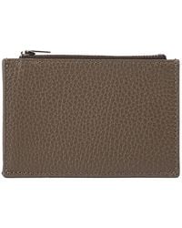 Doucal's - Mud Leather Zip Card Holder - Lyst