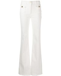 Elisabetta Franchi High-waisted Flared Jeans - White