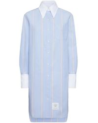 Thom Browne - Striped-Pattern Shirt Dress - Lyst