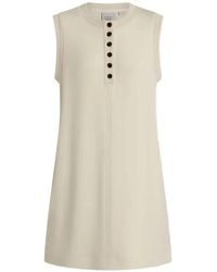 Varley - Elba Button-Up Sleevelees Mini Dress - Lyst