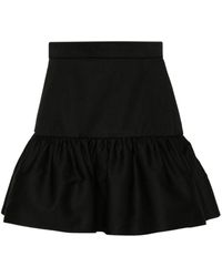 Patou - Gabardine Tiered Miniskirt - Lyst