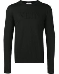 Valentino Garavani - Logo-Embossed Wool Jumper - Lyst
