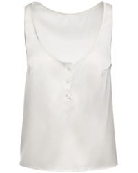 MEDEA - Button-Placket Racerback Top - Lyst