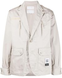 Fumito Ganryu - Single-Breasted Multiple-Pocket Blazer - Lyst