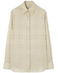 Burberry - Plaid Silk Shirt - Lyst