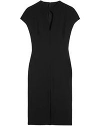 Jil Sander - Cut-Out Wool Sablé Dress - Lyst
