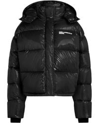 Karl Lagerfeld - Hooded Puffer Jacket - Lyst