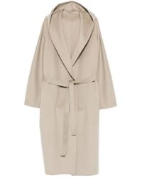 Alberta Ferretti - Hooded Belted Coat - Lyst