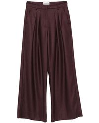 Bompard - Pleated Twill Palazzo Pants - Lyst