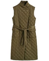 GANT - Quilted Belted Coat - Lyst