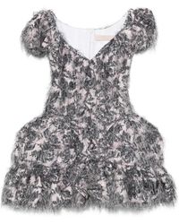 Chopova Lowena - Gerüschtes Bernardette Minikleid Mit V-Ausschnitt - Lyst