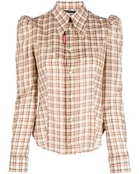 DSquared² - Plaid-pattern Long-sleeve Shirt - Lyst