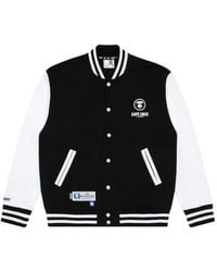 Aape By A Bathing Ape - Moonface Patch Baseball Jacket - Lyst