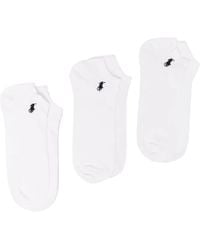 Polo Ralph Lauren - Polo Pony Ankle Socks (Pack Of Three) - Lyst