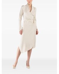 Peter Cohen - Victor Long-Sleeve Wrap Midi Dress - Lyst