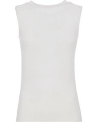 Giorgio Armani - Ribbed Sleeveless Top - Lyst