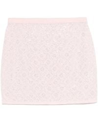 CASABLANCA - Minifalda con monograma de cristal - Lyst