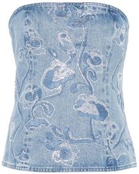 ROTATE BIRGER CHRISTENSEN - Rhinestone-Embellished Top - Lyst