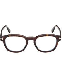 Tom Ford - Tortoiseshell-Effect Round-Frame Glasses - Lyst