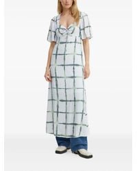 Munthe - Grid-Print Maxi Dress - Lyst