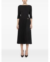 Nissa - Pleat-Detail Midi Dress - Lyst