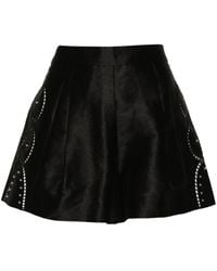 Maje - Stud-embellished High-waist Shorts - Lyst