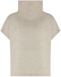 P.A.R.O.S.H. - Ribbed High-Neck Wool Sweater - Lyst