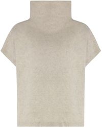 P.A.R.O.S.H. - Ribbed High-Neck Wool Sweater - Lyst