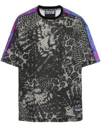 Versace - Katoenen T-shirt Met Dierenprint - Lyst