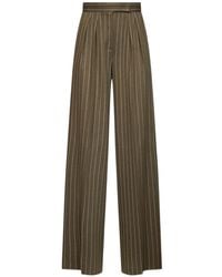 Max Mara - Pinstripe-Pattern Pleated Trousers - Lyst