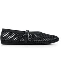 KARL LAGERFELD - Jelly Mesh-Design Buckle-Strap Ballet Flats - Lyst