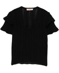 Twinset - Fitted Jumper With Ruffles - Lyst