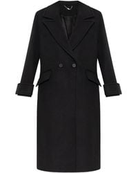 AllSaints - Double-Breasted Lapel Coat - Lyst