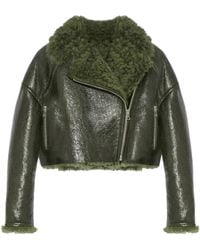 Yves Salomon - Chaqueta biker corta - Lyst