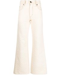 Charles Jeffrey - Golden Jacquard Wide-Leg Jeans - Lyst