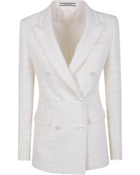 Tagliatore - Tweed Jack Met Dubbele Rij Knopen - Lyst