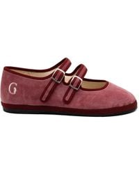 Gondolina - Mary Jane Vevet Ballet Flat - Lyst