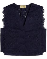 Momoní - Cielo Broderie Anglaise Gilet - Lyst
