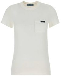 Prada - Camiseta con bolsillo en el pecho - Lyst