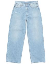Acne Studios - Jeans Mit Logo-Patch - Lyst