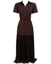 ROWEN ROSE - Robe-Polo Longue À Design Plissé - Lyst
