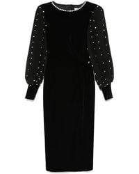 Nissa - Crystal-Embellished Midi Dress - Lyst