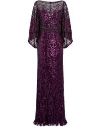 Jenny Packham - Ines Sequin-Embellished Maxi Dress - Lyst