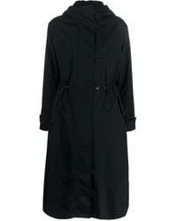 Emporio Armani - Einreihiger Mantel Mit Kapuze - Lyst