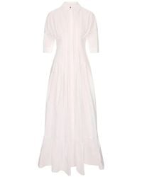 Max Mara - Pleated Tiered-Skirt Maxi Dress - Lyst