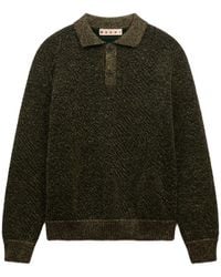 Marni - Wool Polo Sweater With Lurex Detailing - Lyst