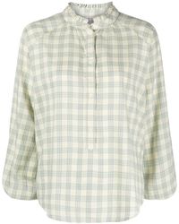 Woolrich - Checked Cotton Blouse - Lyst