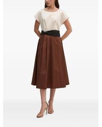 Sandro Ferrone - Robe Plissée À Taille Ceinturée - Lyst