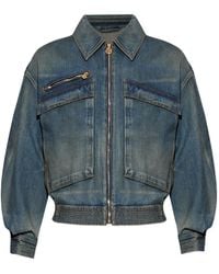 Versace - Denim Jacket With 'Vintage' Effect - Lyst
