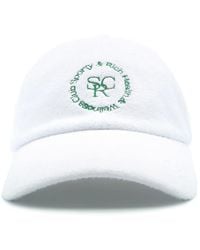 Sporty & Rich - Logo-embroidered Cotton Cap - Lyst